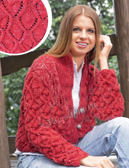 Жакет в приглушенном красном цвете, фото Жакет в приглушенном красном цвете, фото