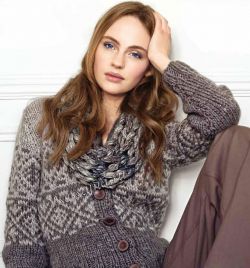 Жакет жаккардовый и шарф-хомут, фото Жакет жаккардовый и шарф-хомут, фото