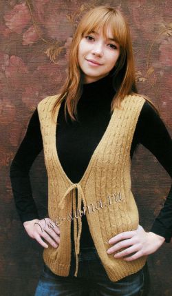 Жилет одним полотном, фото Жилет одним полотном, фото