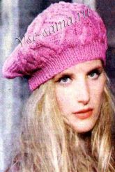 Берет и шарф с ромбами и косами Берет и шарф с ромбами и косами