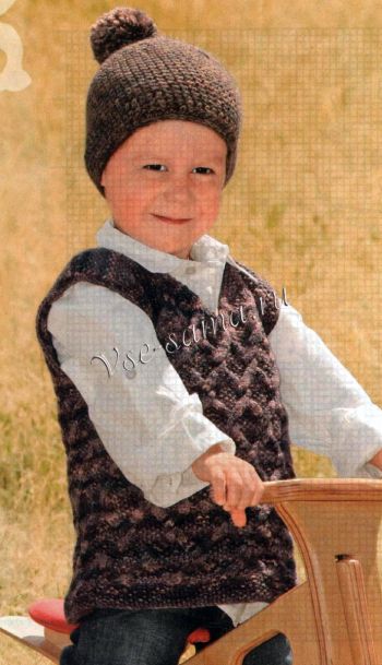 Безрукавка и шапочка, фото Безрукавка и шапочка, фото