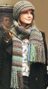 Кепи с козырьком и шарф Кепи с козырьком и шарф