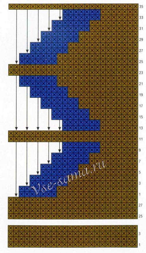 Коричневые тапочки спицами, схема Коричневые тапочки спицами, схема