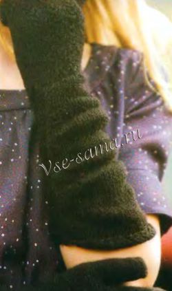 Перчатки с драпировкой Тайна, фото Перчатки с драпировкой Тайна, фото