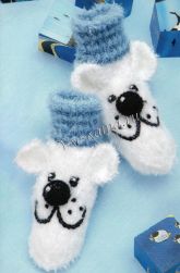 Пинетки спицами - Белые мишки Пинетки спицами - Белые мишки