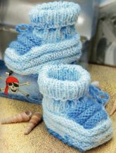 Пинетки спицами - Голубое небо Пинетки спицами - Голубое небо