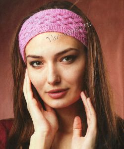 Повязка на голову брусничное мороженое, фото Повязка на голову брусничное мороженое, фото