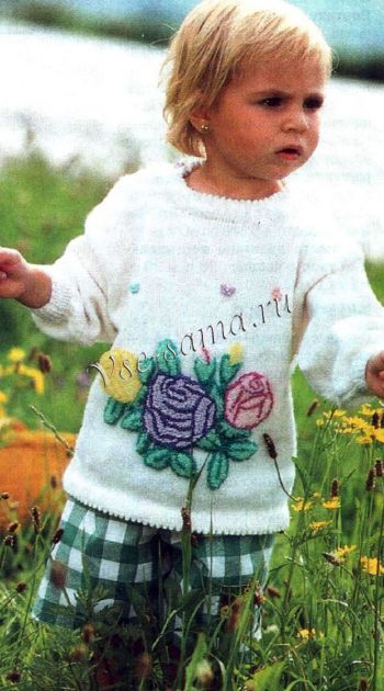 Пуловер с аппликацией, фото Пуловер с аппликацией, фото