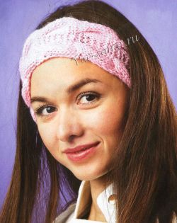 Розовая повязка с косами, фото Розовая повязка с косами, фото