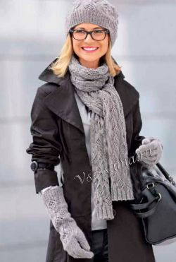 Серый ажурный комплект, фото Серый ажурный комплект, фото