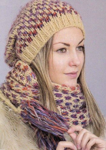 Шапка с фантазийным узором, фото Шапка с фантазийным узором, фото
