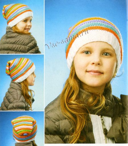 Шапочка «Веселая гармошка», фото Шапочка «Веселая гармошка», фото