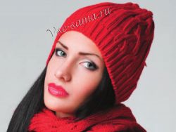 Шапочка с фантазийным узором, фото Шапочка с фантазийным узором, фото