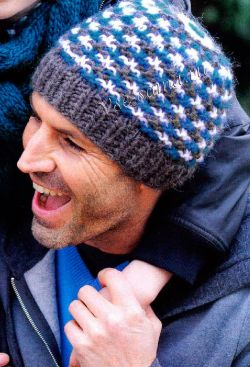 Шапка с цветным узором Шапка с цветным узором