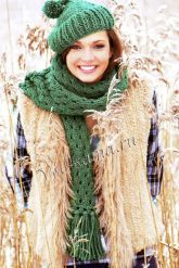 Шарф ажурный спицами Шарф ажурный спицами