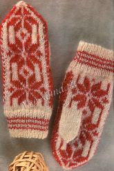 Варежки Цветы на снегу Варежки Цветы на снегу