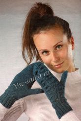 Варежки с ажурным узором Варежки с ажурным узором