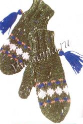 Варежки с кисточками Варежки с кисточками