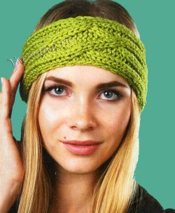 Зеленая повязка на голову, фото Зеленая повязка на голову, фото