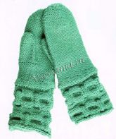 Зеленые варежки спицами Зеленые варежки спицами