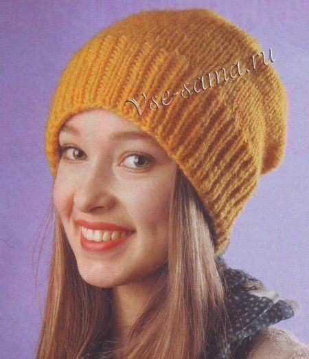 Желтая шапка-носок, фото Желтая шапка-носок, фото