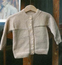 Бежевая кофточка спицами для малыша Бежевая кофточка спицами для малыша