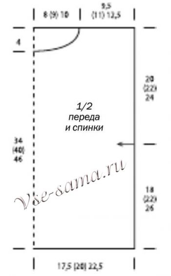 Безрукавка с разноцветными полосами, выкройка Безрукавка с разноцветными полосами, выкройка