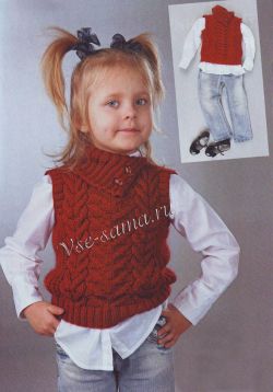 Бордовый жилет с воротником Бордовый жилет с воротником