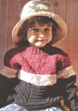 Джемпер спицами для девочки Джемпер спицами для девочки