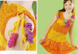 Яркий топ с волнистым узором Яркий топ с волнистым узором