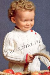 Ирландский пуловер с красными планками Ирландский пуловер с красными планками