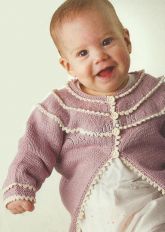 Кофточка спицами с круглой кокеткой Кофточка спицами с круглой кокеткой