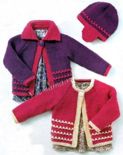 Кофточки-реглан и шапочка спицами Кофточки-реглан и шапочка спицами