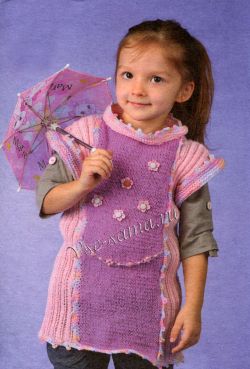 Комбинированное платье для девочки Комбинированное платье для девочки