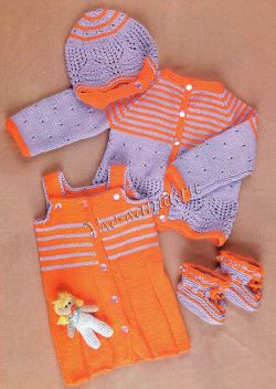 Комплект для девочки сиреневого и оранжевого цвета Комплект для девочки сиреневого и оранжевого цвета