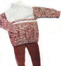 Костюм спицами - джемпер и штанишки Костюм спицами - джемпер и штанишки