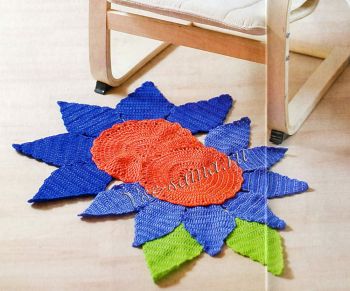 Коврик крючком Васильки Коврик крючком Васильки