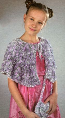 Пелерина для девочки и сумочка Пелерина для девочки и сумочка