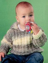 Пестрый пуловер спицами на мальчика Пестрый пуловер спицами на мальчика