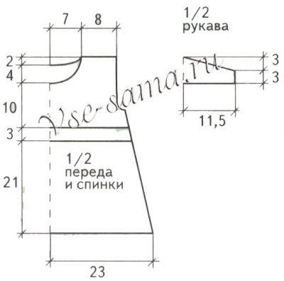 Платье с аппликацией, выкройка Платье с аппликацией, выкройка