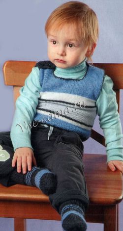 Полосатый жилет и носочки Полосатый жилет и носочки