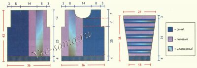 Пуловер поло спицами для прогулки, выкройка Пуловер поло спицами для прогулки, выкройка