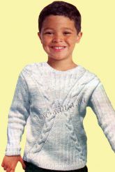 Пуловер с косами для мальчика Пуловер с косами для мальчика