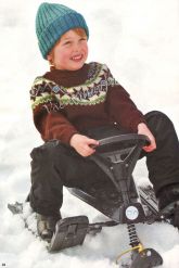 Пуловер с орнаментом для мальчика и шапочка Пуловер с орнаментом для мальчика и шапочка