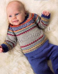 Пуловер с орнаментом и штанишки Пуловер с орнаментом и штанишки