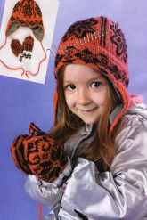 Шапочка и варежки с орнаментом Шапочка и варежки с орнаментом