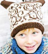 Шапочка спицами с обезьянками Шапочка спицами с обезьянками