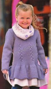 Сиреневая туника и воротник Сиреневая туника и воротник