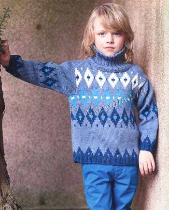 Свитер с ромбами для мальчика, фото Свитер с ромбами для мальчика, фото