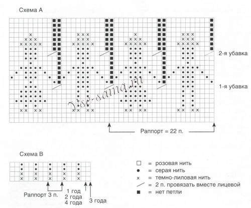 Схема для вязания топа Схема для вязания топа